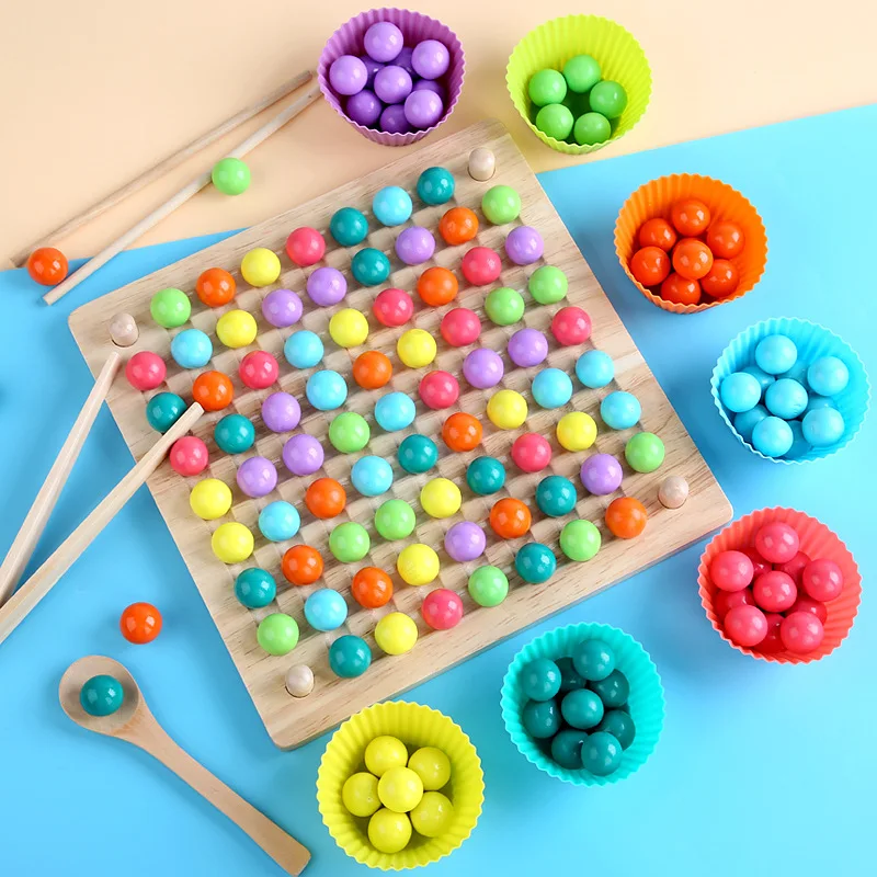 Wholesale Wooden Clip Beads Puzzle Toy - Montessori Educational Game ...