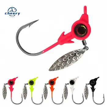 CHEERY New Arrival Colorful Big Eye Jig Head with Spinning Blade, 3.5g 5g 7g 10g Fishing Jig Hooks Wholesale – Metal Jig – view 3