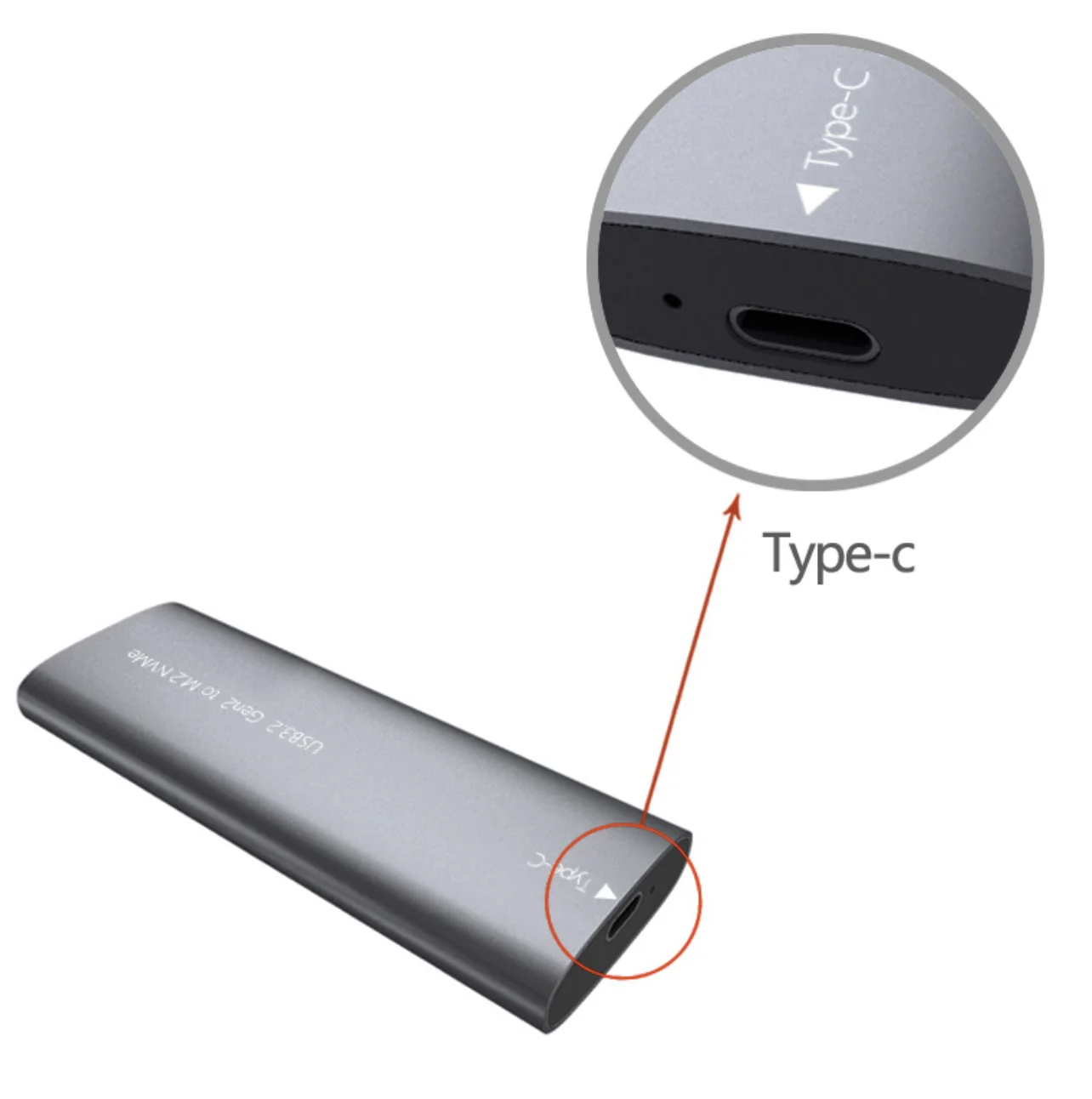 Aluminum M.2 NVME SSD Enclosure - High Speed & Durable