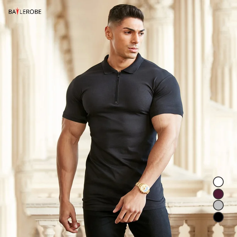 CLEARANCE Bodybuilding Polo Shirt Gym Wear Clothing Top by 1 Rep Max 