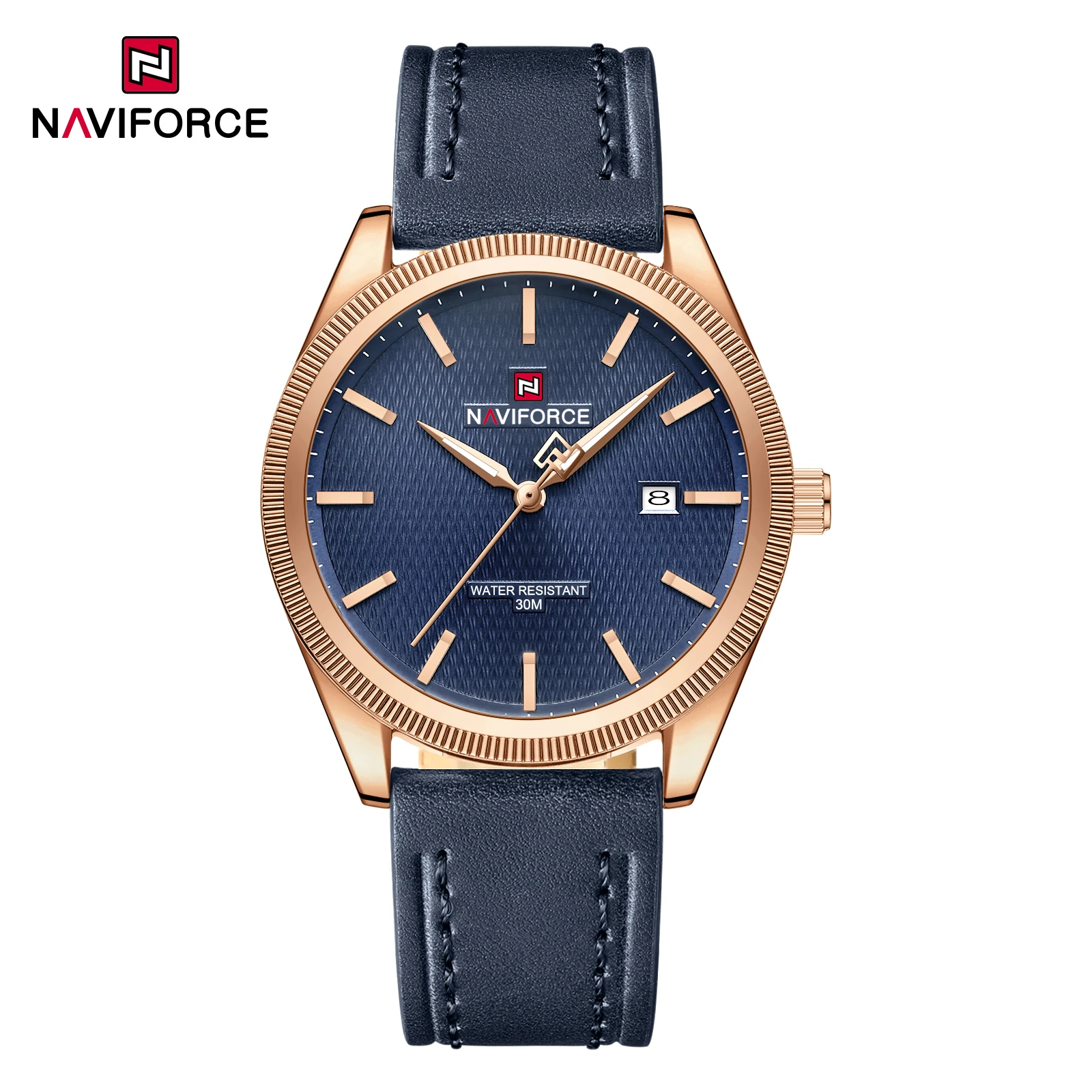 NAVIFORCE 9276 Men's Quartz Watch with Leather Strap