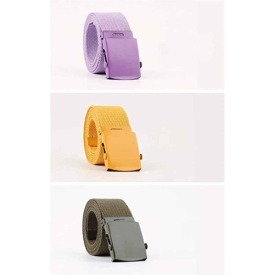 Durable Elastic Men Nylon Tactical Hiking Belt Man's Casual Outdoor Canvas Buckle Wear-resistant Tactical Belt