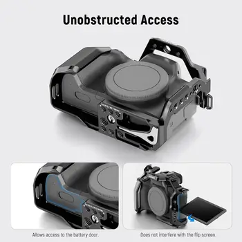 NEEWER M50/M50 II Cage for Canon M50 M50 Mark II Aluminum Video Rig with Cable Clamp NATO Rail ARRI Locating Holes detail image