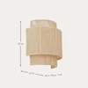 Luminária de parede LED moderna em bambu e rattan trançado à mão, estilo artístico japonês criativo, para cabeceira, 220V, ideal para sala de estar e quarto._voghion.com