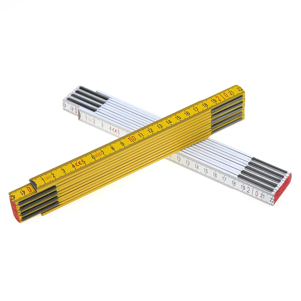 BECOL High Quality Woodworking Drawing Measuring Tools Multi-functional 2M Wooden Folding Ruler with Custom Logo