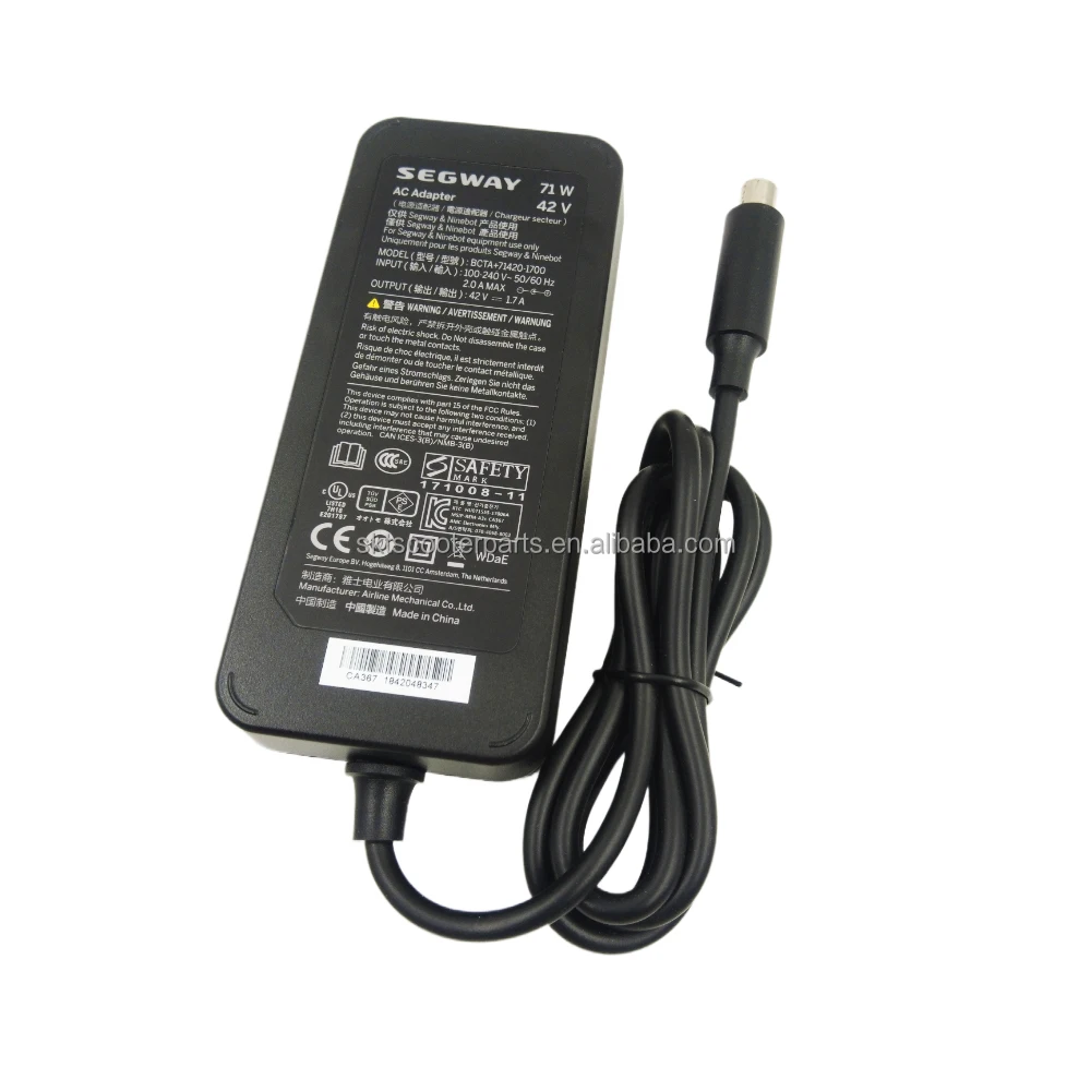 ALIENSX Original Replacement 42V 1.7A 71W Charger For Ninebot By Segway