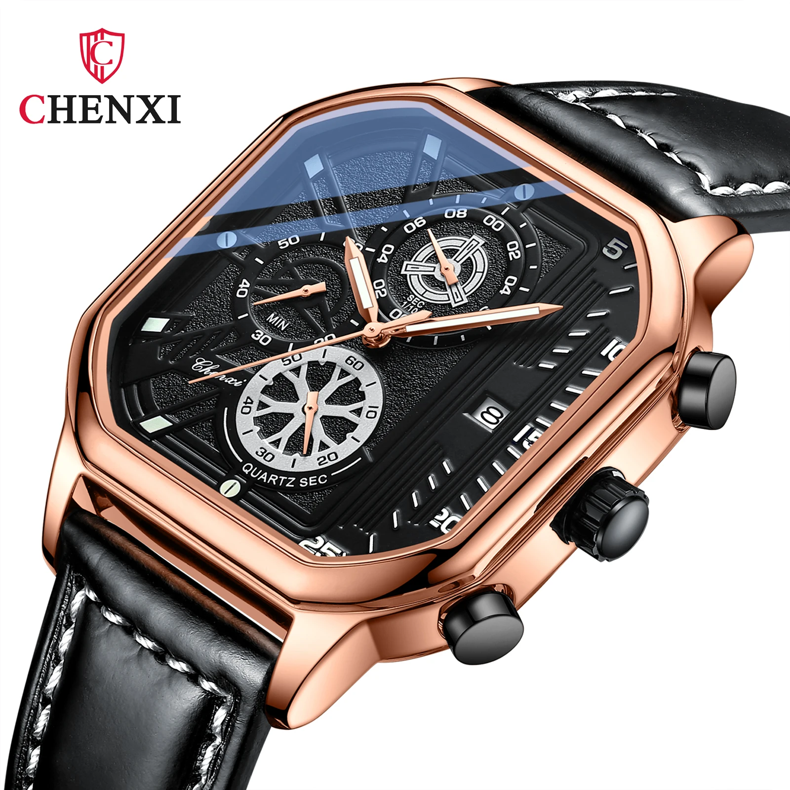 CHENXI 904 Multifunction Men's Quartz Watch - Luminous, Waterproof