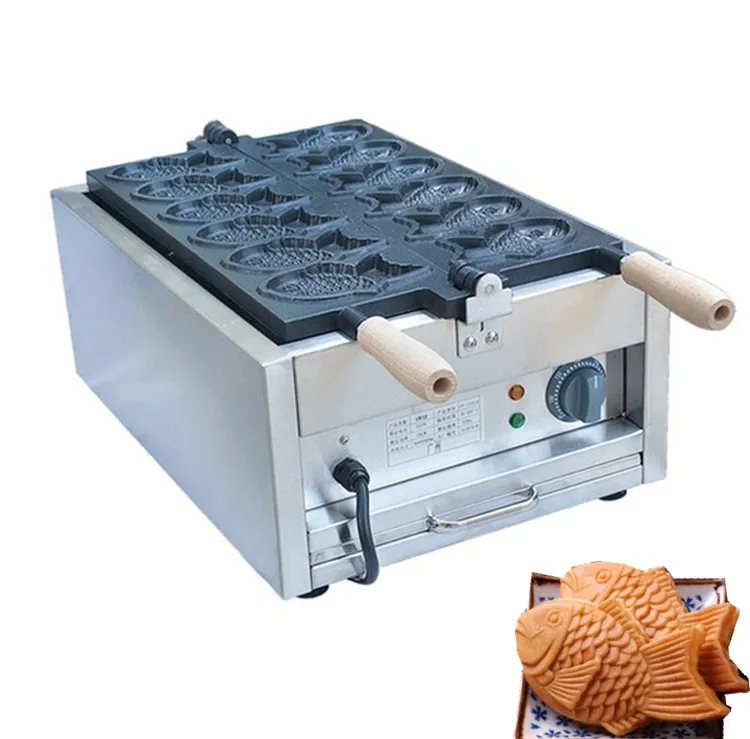 6魚たい焼き製造機/たい焼き魚の形コーンマシンガス電気たい焼き