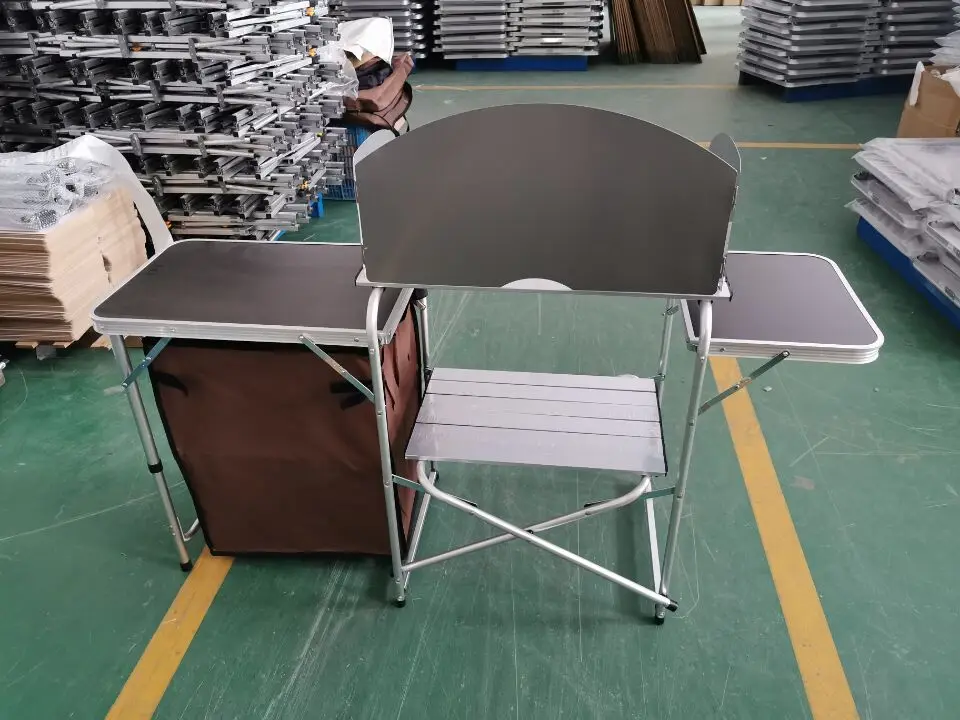Outdoor Portable Aluminum Kitchen Station Folding Camping Picnic