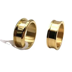 Wholesale Channel Real Yellow Gold Plated 316 Stainless Steel Ring Gold Colored Blank Ring Core for Inlay