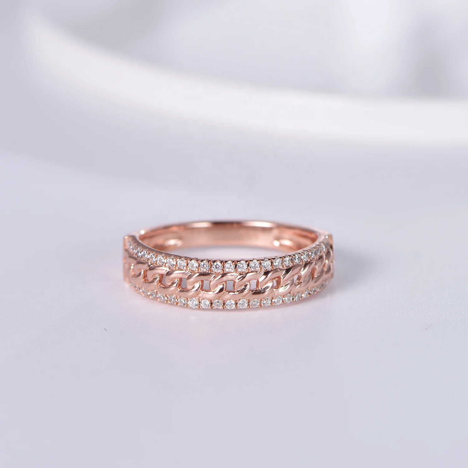 women 18k rose yellow gold plated rings 925 sterling silver rose gold rings frmen twisted rose gold ring