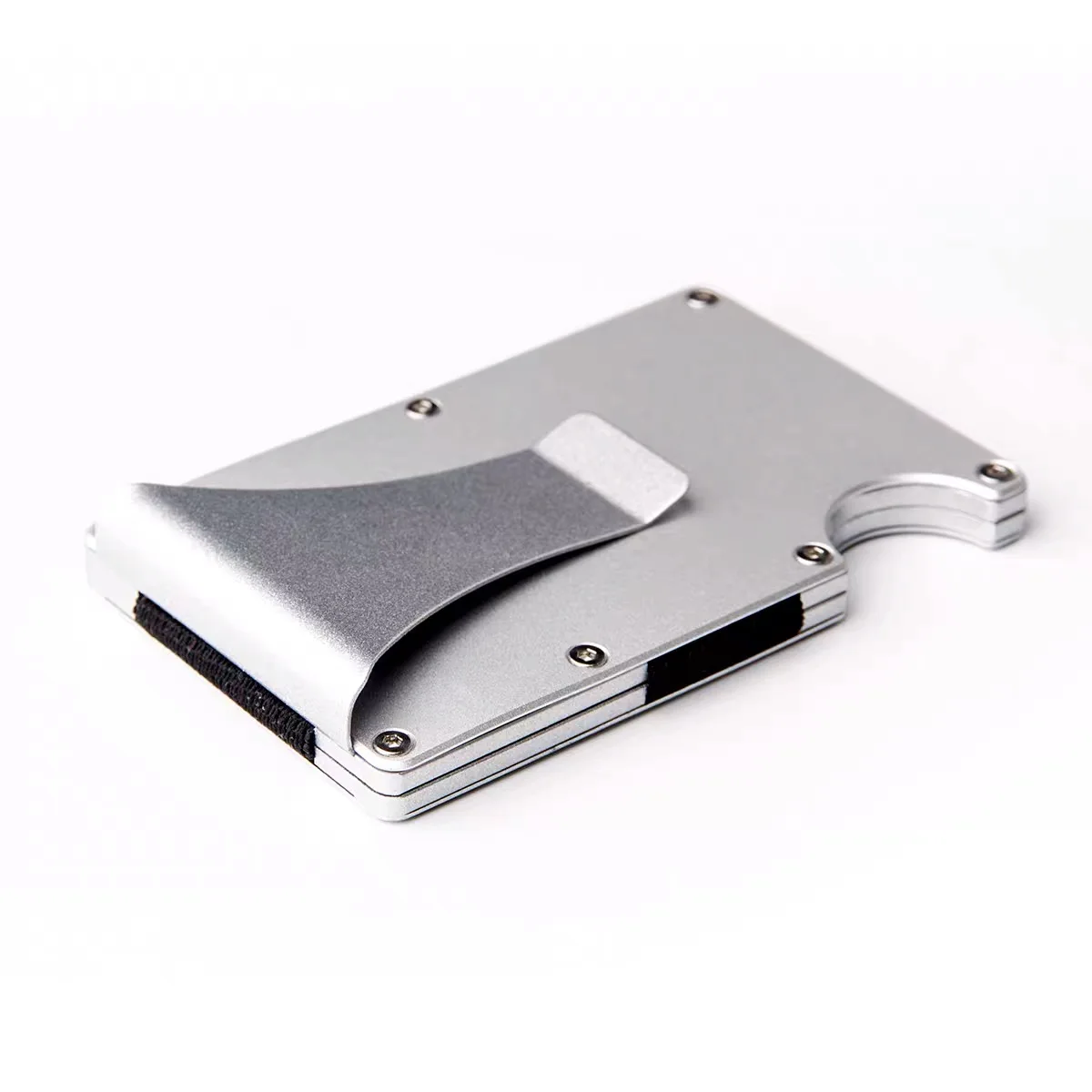 Custom Logo Pocket Portable Slim Metal Money Clip Card Holder Wallet