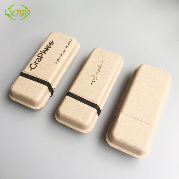Molded pulp eco friendly packaging box oem service green sustainable packaging custom paper box molded paper pulp packaging