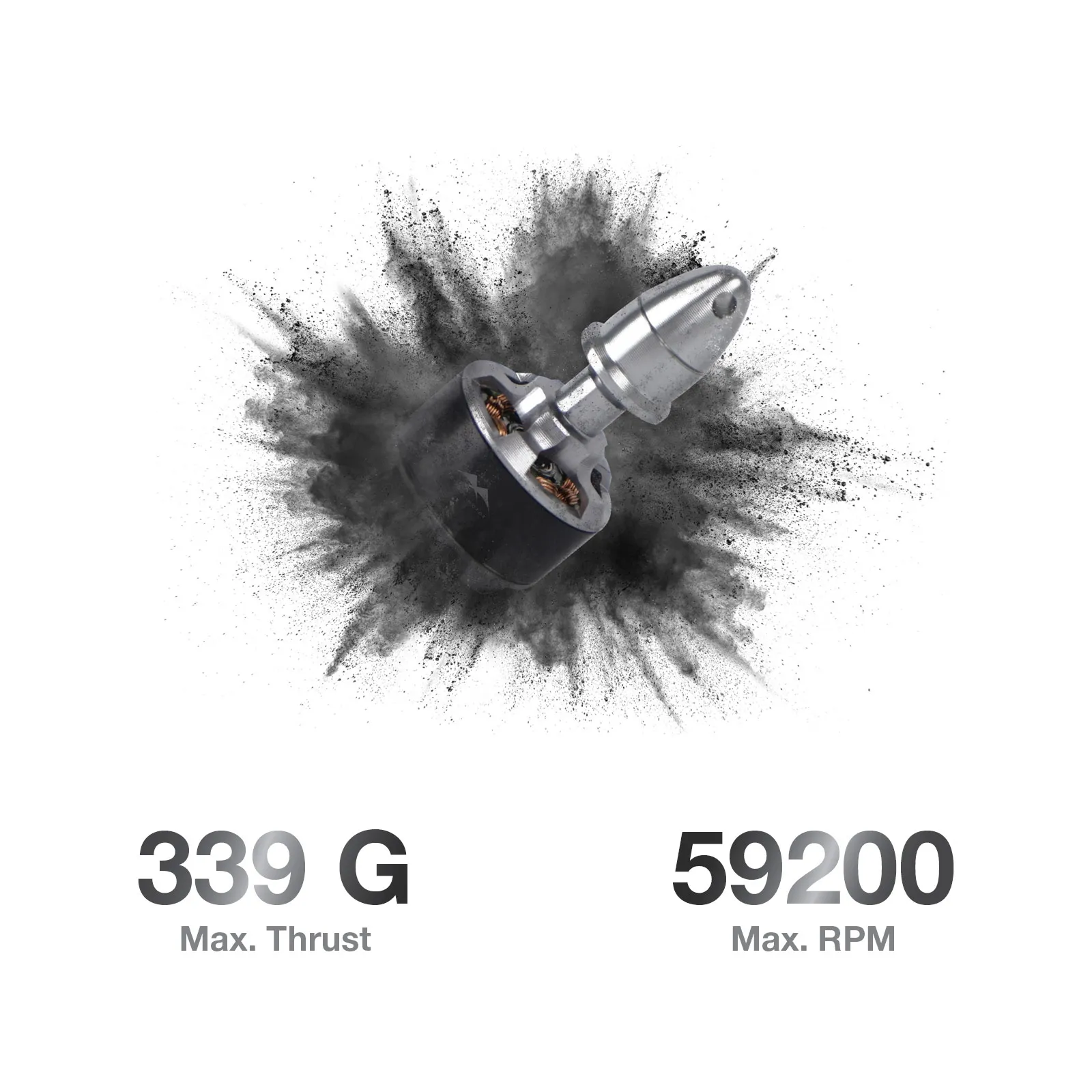 1306 Outrunner Brushless Motor with 59200 RPM High Thrust 339g Max Thrust and 0.07Nm Max Torque for RC Aircraft