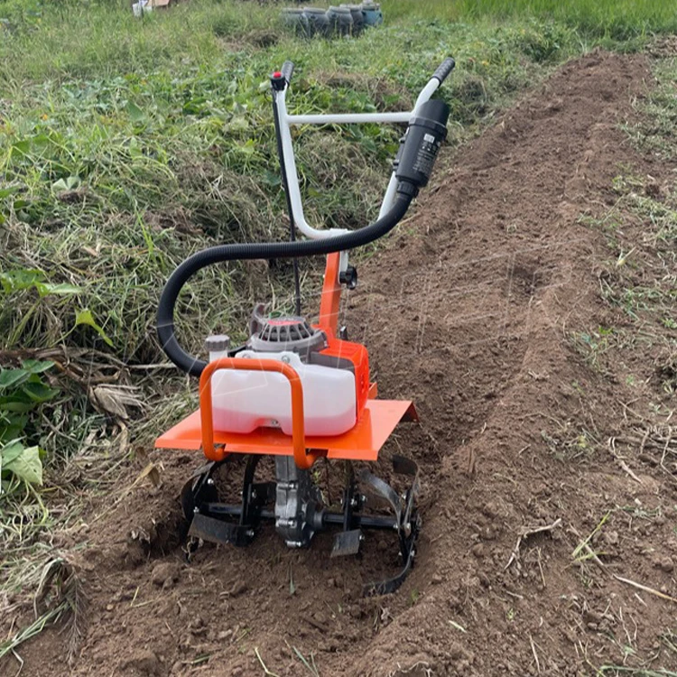 4 stroke power tiller weeder portable garden mini rotary tiller cultivator gasoline agriculture machine farm soil cultivator-22