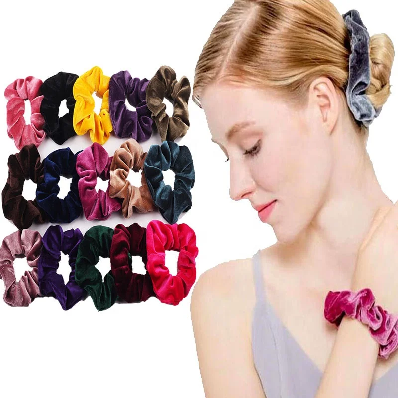 buy velvet hair circle womens hair accessories,36 colors