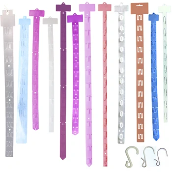 10 PCS Hanging Display Strips With Hooks Plastic Merchandise