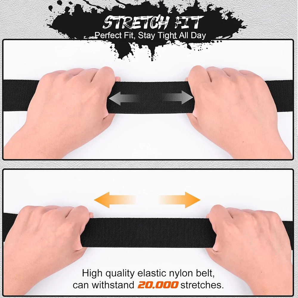 Lightweight Adjustable Training Men's Belt Durable Tactical Stretch Web Nylon Belt with Quick Release Buckle