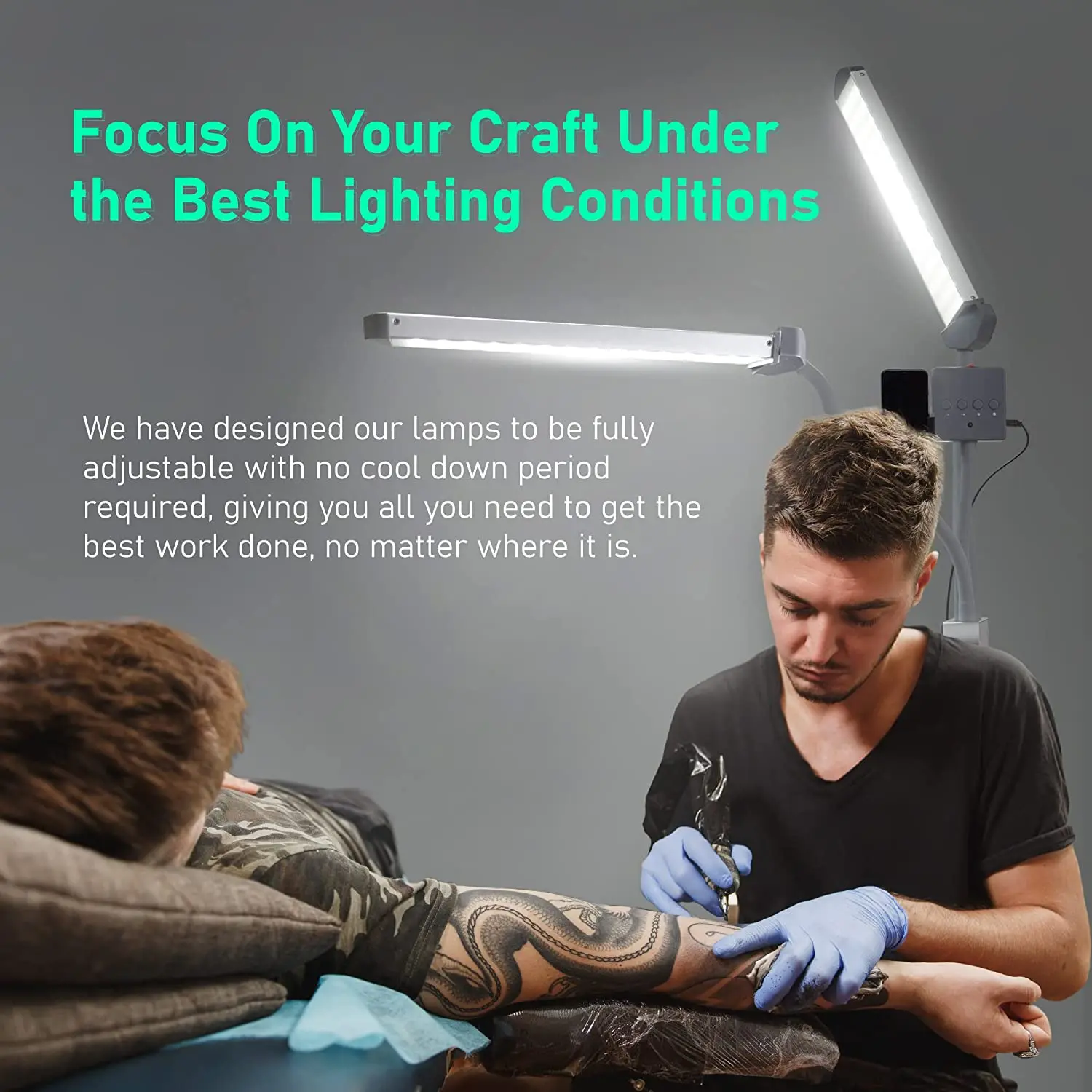 Double Arms Led Eyebrow Tattoo Light Microblading Eyelash Extension Led