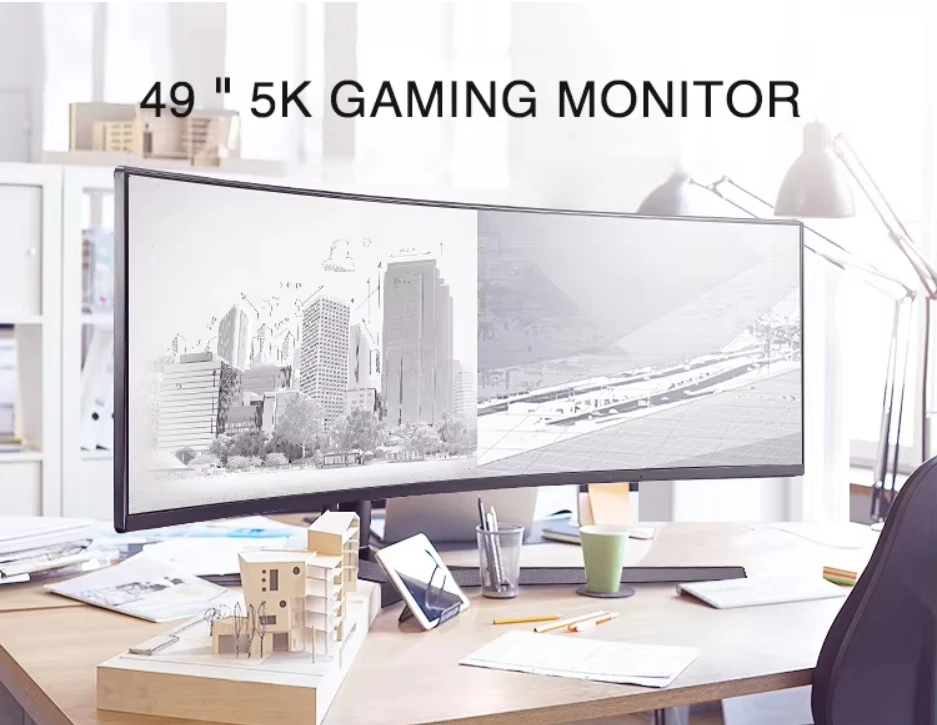 5120*1440 Computer Monitor 49 Inch 144hz 5k Lcd Led Curved Monitor