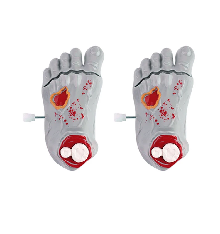 Halloween Chain Action Ghost Feet Cheap Plastic Clockwork Mechanical Wind Up Swing For Kids