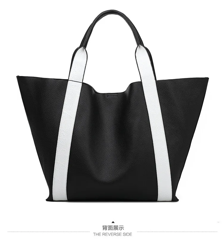 Tas selempang portabel wanita, PU warna Solid Premium kasual kapasitas  besar sederhana tas selempang bahu tunggal