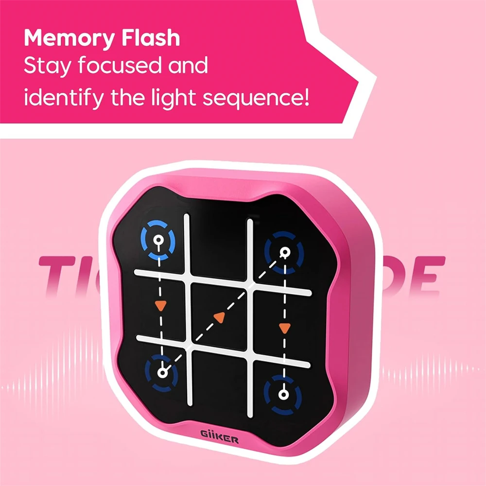 GiiKER Tic Tac Toe Bolt Game 3 in 1 Handheld Puzzle Game Travel Games for Kids and Adults Birthday Gifts