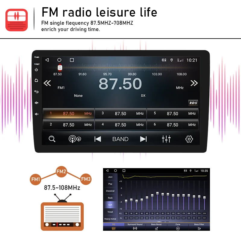 TOPWAY TS10 Android Car Stereo - 7/9/10 Inch Universal Player