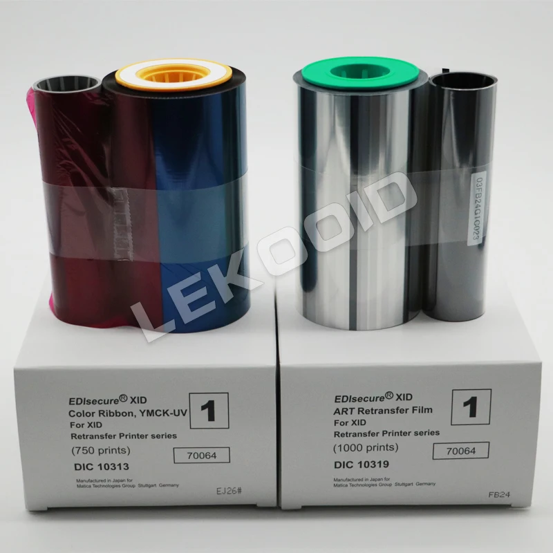 Edisecure DIC10313 Color Ribbon - YMCK-UV - 750 Prints