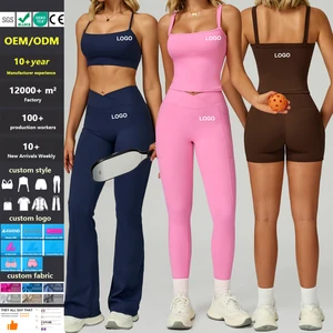 Custom Ropa Deportiva Mujer Quick-Drying Breathable Yoga Wear Women High Waist Tight Gym Fitness Clothing Conjunto De Yoga Set