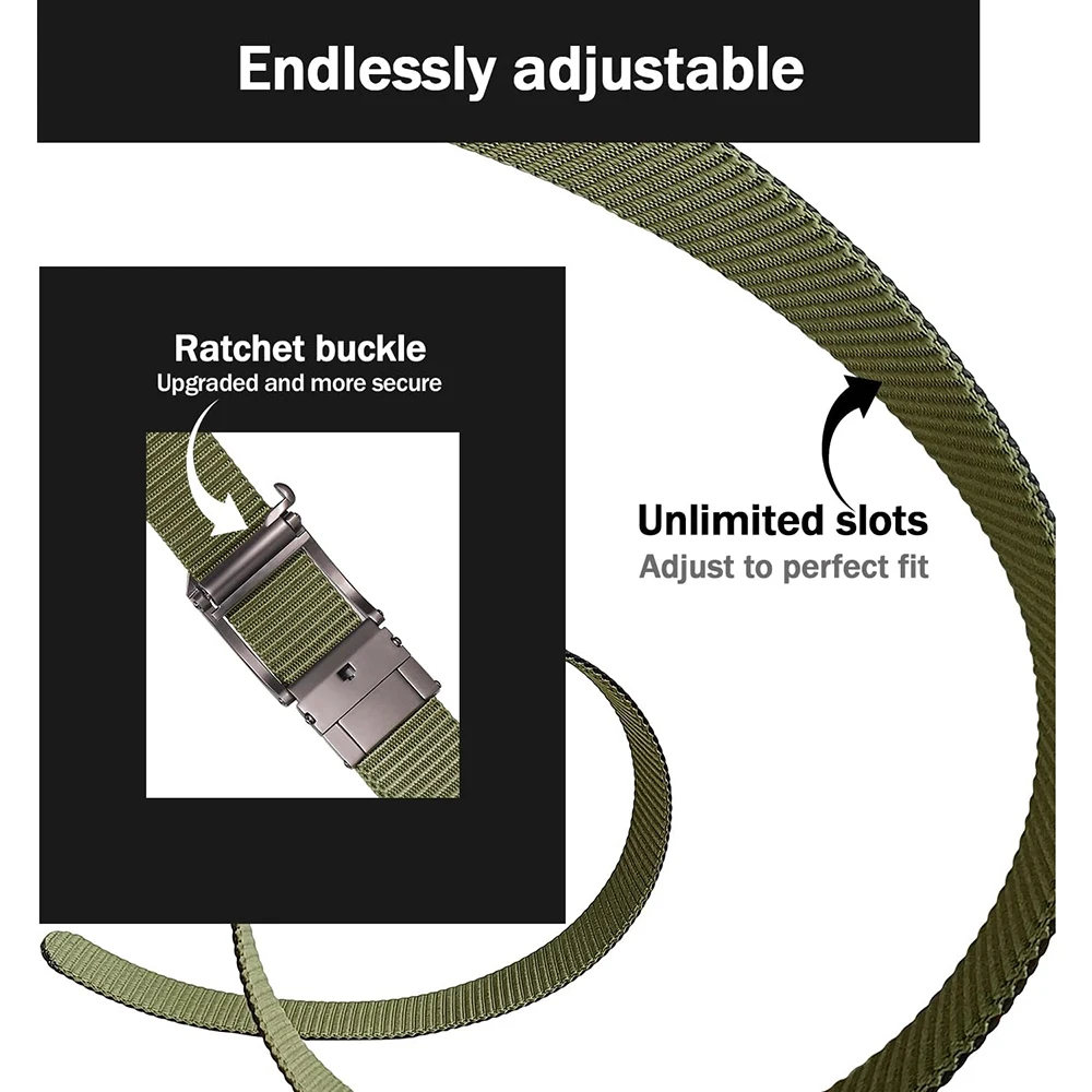 Adjustable Fashionable Reversible Multifunctional Ratchet Belt Wholesale Nylon Web Tactical Work Belt