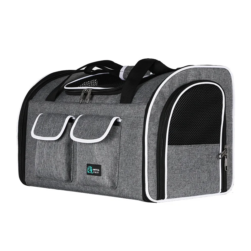 Factory Direct Supply Flax Material Large Size Portable Pet Outdoor Backpack for Cats & Dogs with 7kg Capacity
