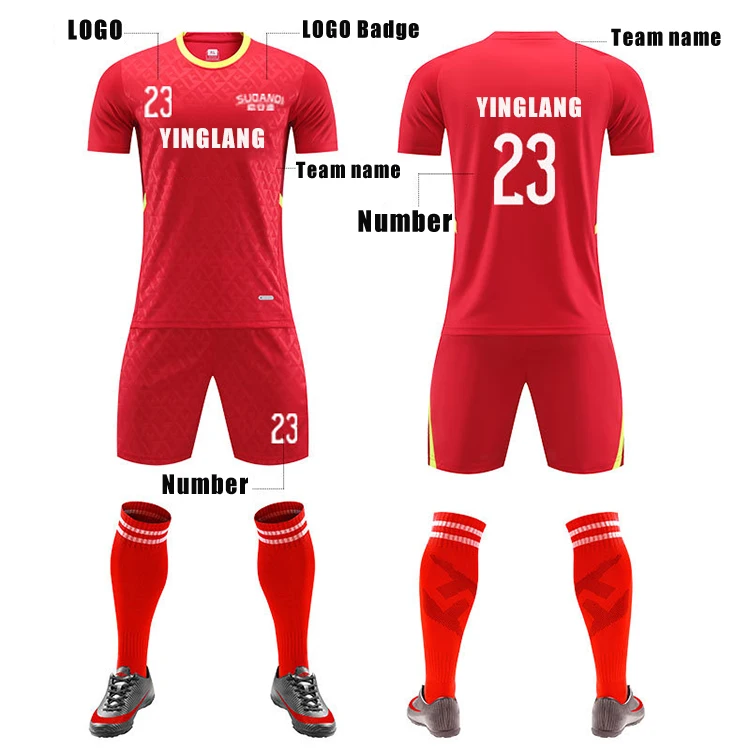 Custom Logo Sublimated Team Training Kits Shorts Shirt Full Sets