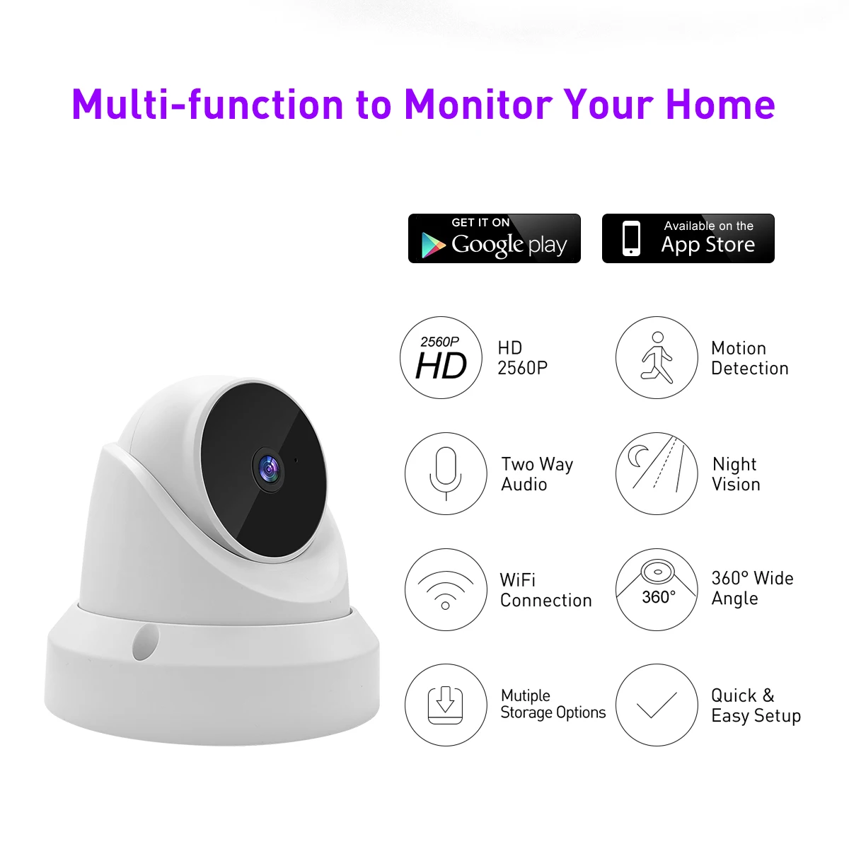 product v380 rt1 3mp indoor wifi security camera hd ptz cctv with night vision alarm storage motion detection tf card  cloud data-56