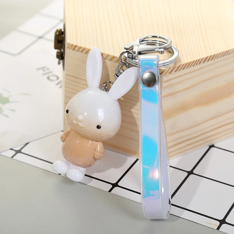 Gradient Gradient Ramp Rabbit Foot Anime Acrylic Wrist Strap Keychain