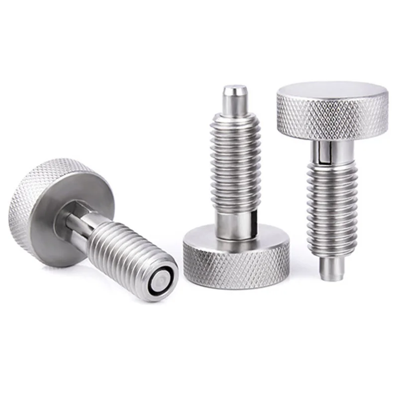 Self Locing Stainless Steel M6 M8 M10 M12 M16 Knurled Head Spring Loaded Pin Indexing Plunger Ranger Px2 Bolt on Style Flares