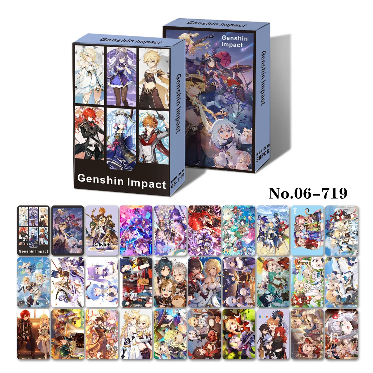 43 Designs 30pc/bag Cute Anime Card Sleeve Cartoon Single Side Genshi  Impact Collection Lomo Card Blue Lock Luffy Playing Cards