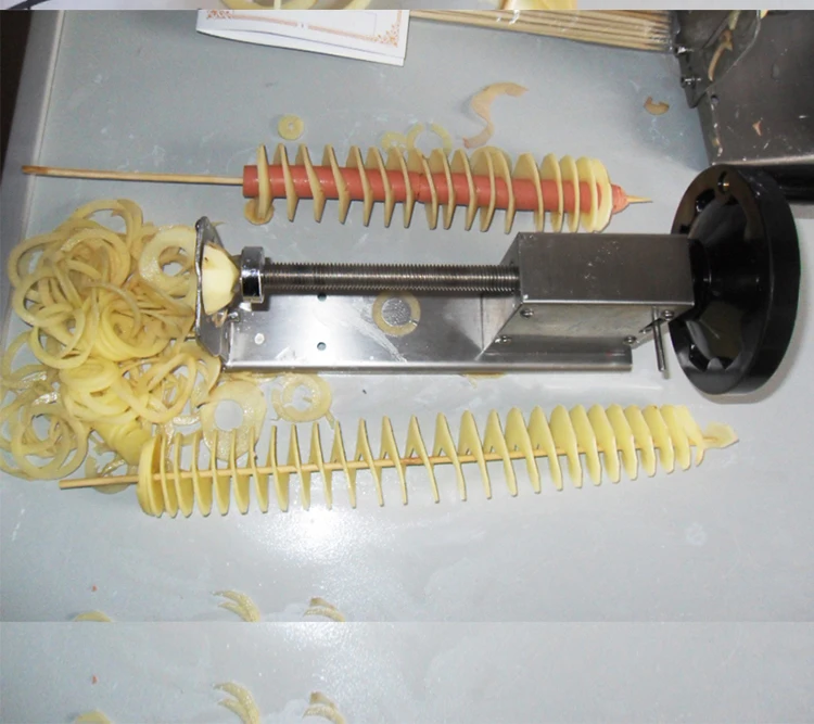 Snack food machines/potato chips twister slicer cutter/tornado cutting machine