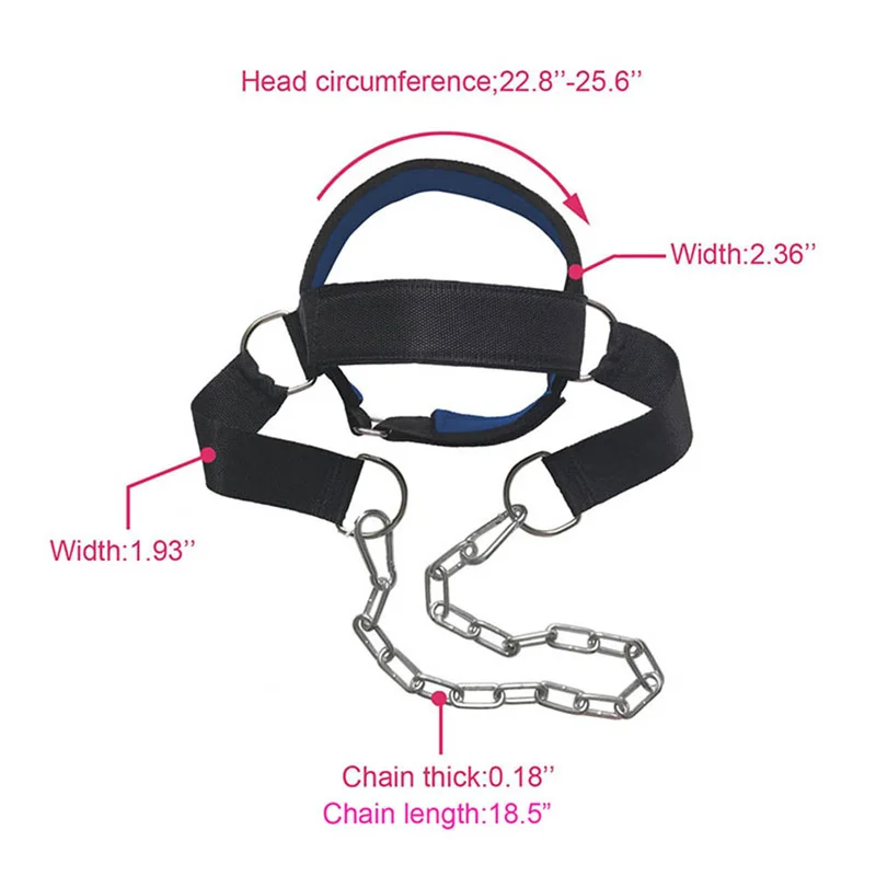 Harnais De Tête Réglable Pour Musculation Du Cou - Ceinture De Levage De Poids - Entraînement Force Et Résistance