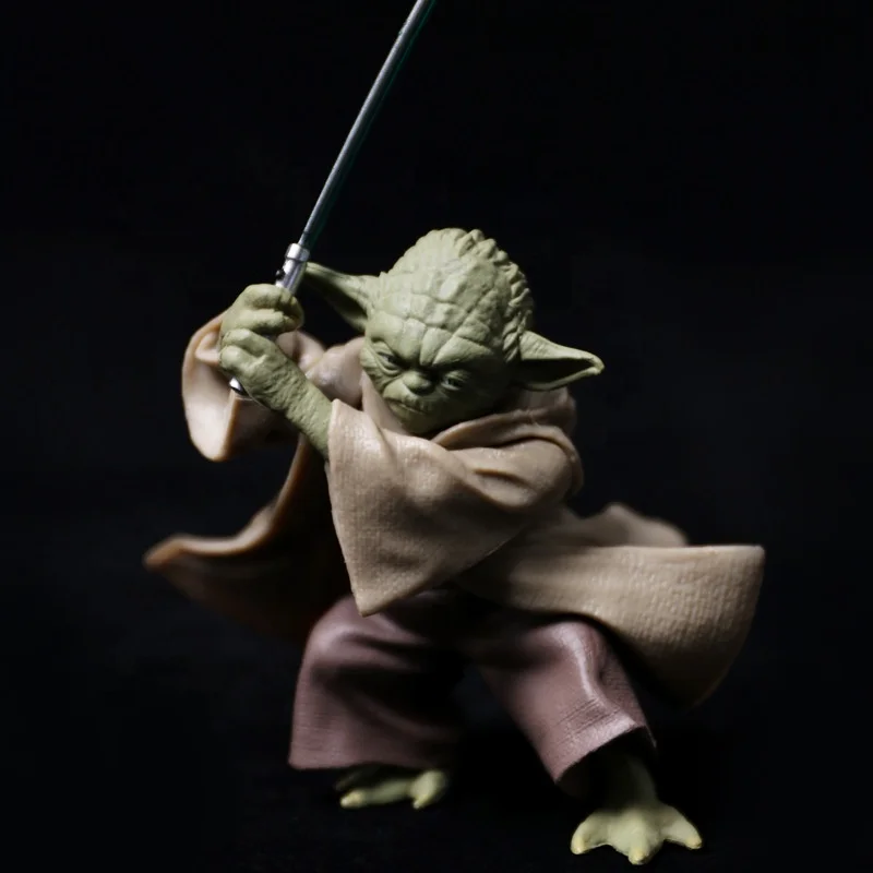 Starwars New Master Yoda Green Adult Halloween Toy Movie Character Baby Yoda with Sword Anime PVC Figure Toy