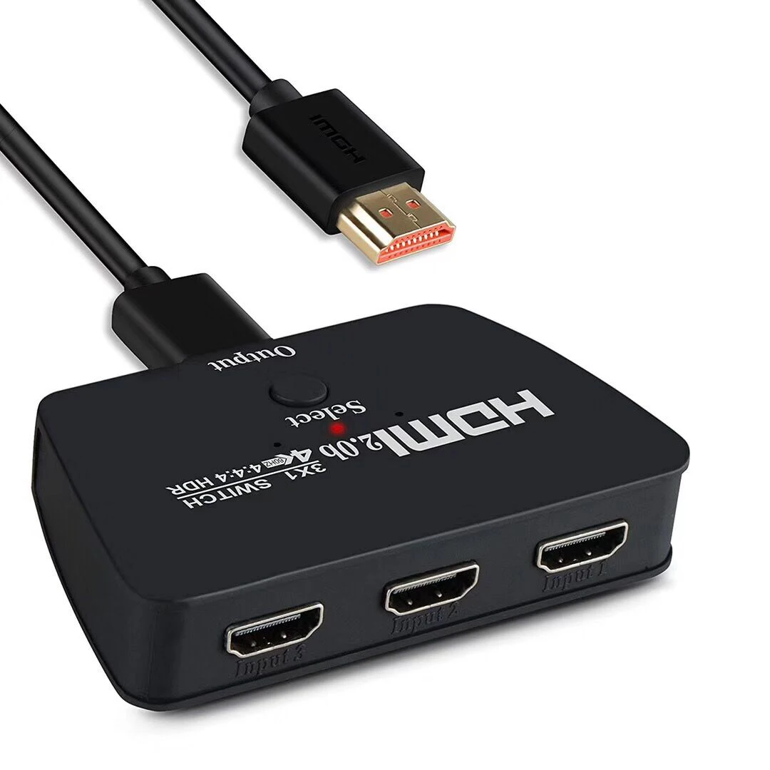 Afsky Indsigtsfuld molester Wholesale 4K 60Hz 2.0b HDMI Switch Splitter 3x1 3 Port 3 inout 1 output 4K  HDMI Switcher HDR with Pigtail HDMI cable From m.alibaba.com