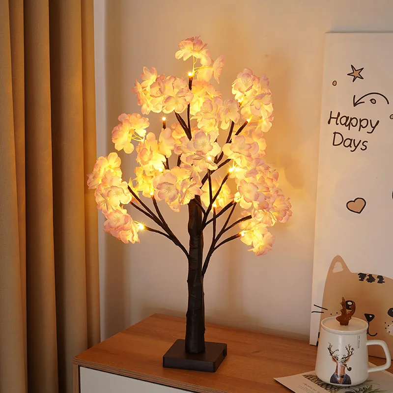 In Stock Mini Christmas Tree With Light Bonsai Lighted Led Solar for Outdoor Birch for Wholesale