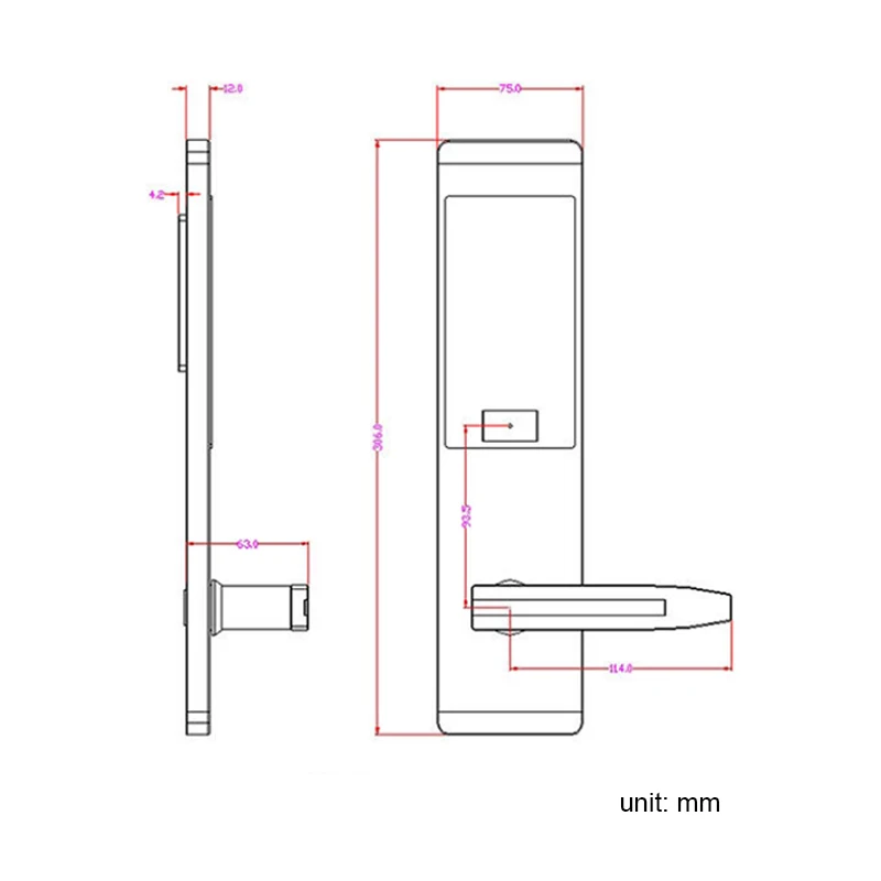 High Quality Smart Card Key Lock System Hotel Door Lock with Management Software System