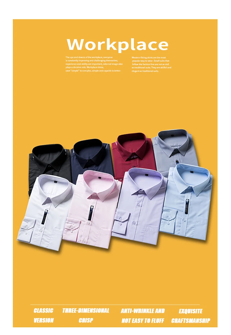 Camicie eleganti in cotone 100% di alta qualità all'ingrosso Camicie eleganti da lavoro da ufficio da uomo semplici per azienda personalizzata81_voghion.com