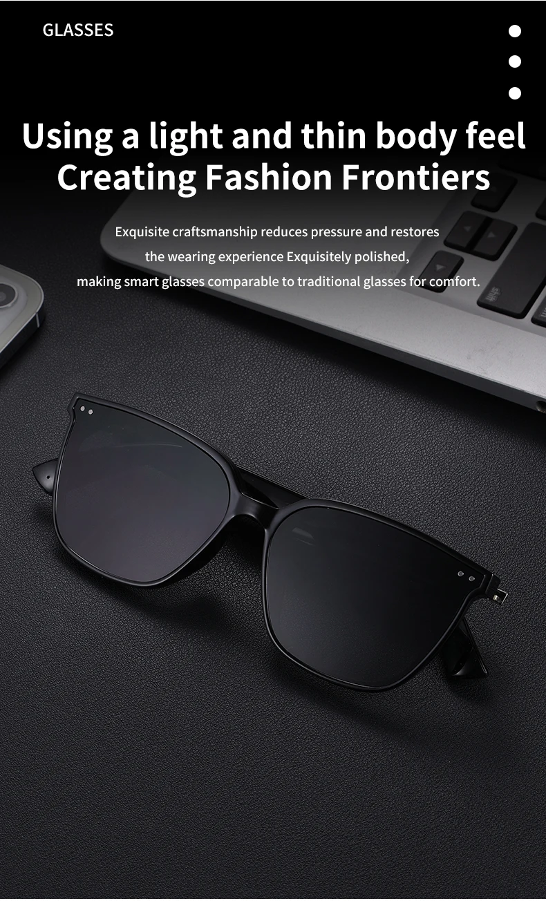 2026 MZ06 Audio Smart Glasses Music Touch Control Waterproof Hands-Free Calls Sunglasses Voice Assistant Smart Wearable Headset