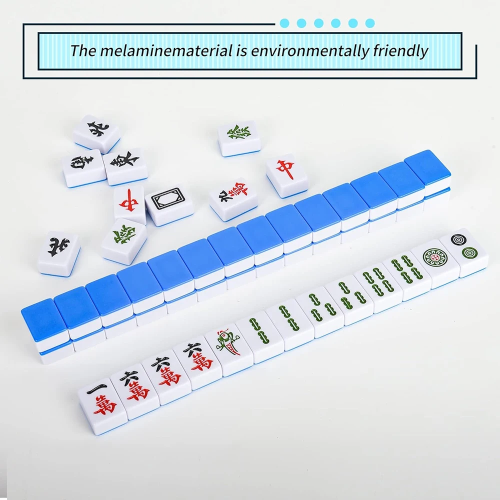 Jeu de Mahjong Portable - Mini Set Chinois Avec 144 Tuiles et 2 Dés - Adapté aux Jeux de Famille, Réunions, Fêtes d'Amis | Rakuten
