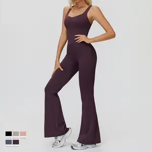 Playsuits Invisible High Supportcom Quick-drying Woman Clothes All Over Sublimated Lightweight Gym Backless Yoga Jumpsuit