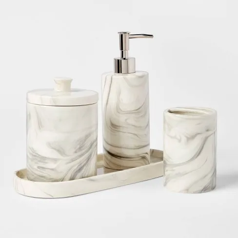 Rustic Nordic Minimalist Style Bathroom Set Soap Dispenser Toothbrush Holder Ceramic Bathroom Accessory for Home Hotel