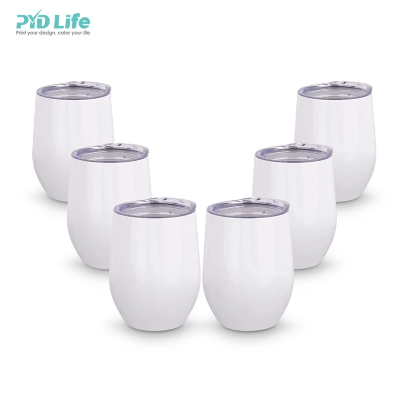  PYD Life Sublimation Blanks Wine Tumbler Cups White 12