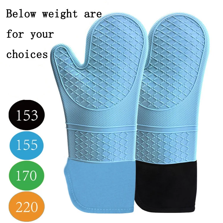 USSE Heat Resistant Baking BBQ Cotton Kitchen Silicone Oven Mitts for Microwave manufacture